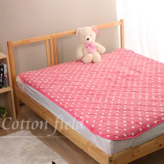 【棉花田】暖點超細纖維印花保暖墊-雙人/加大(速)
