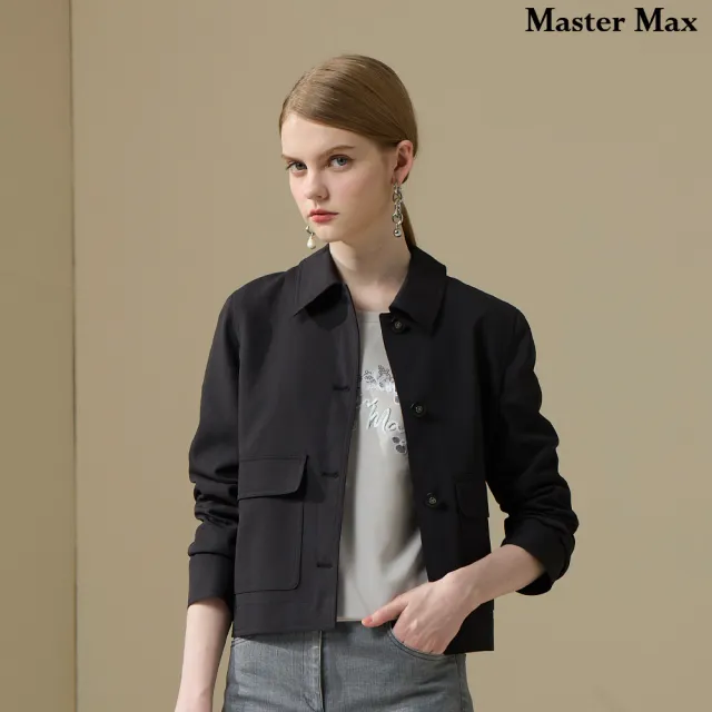 【Master Max】俐落感簡約大口袋素面外套(8527058)