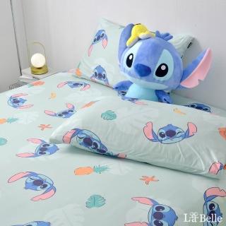 【Great Living 格蕾寢飾】La Belle 三麗鷗授權海島針織床包枕套+洗衣袋-單人105x186cm(多款任選 超值組)