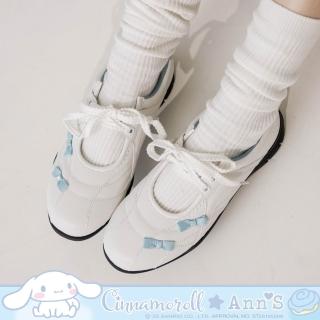 【Ann’S】Ann’S X Sanrio三麗鷗 大耳狗喜拿聯名 鞋面小蝴蝶結 瑪莉珍Q彈德訓鞋2cm(白)