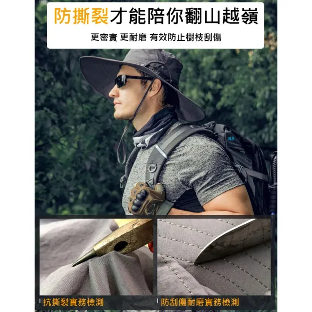戶外釣魚登山健行遮陽漁夫帽 防曬透氣大簷帽 多色可選