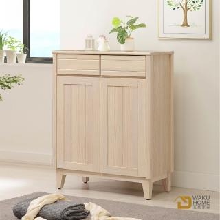 【WAKUHOME 瓦酷傢俱】Creamy實木洗白2.7尺鞋櫃A010-827