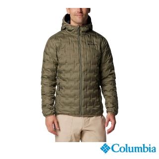 【Columbia 哥倫比亞】男款-保暖防潑羽絨連帽外套-Delta Ridge™-軍綠(UWE66100AG/JF)