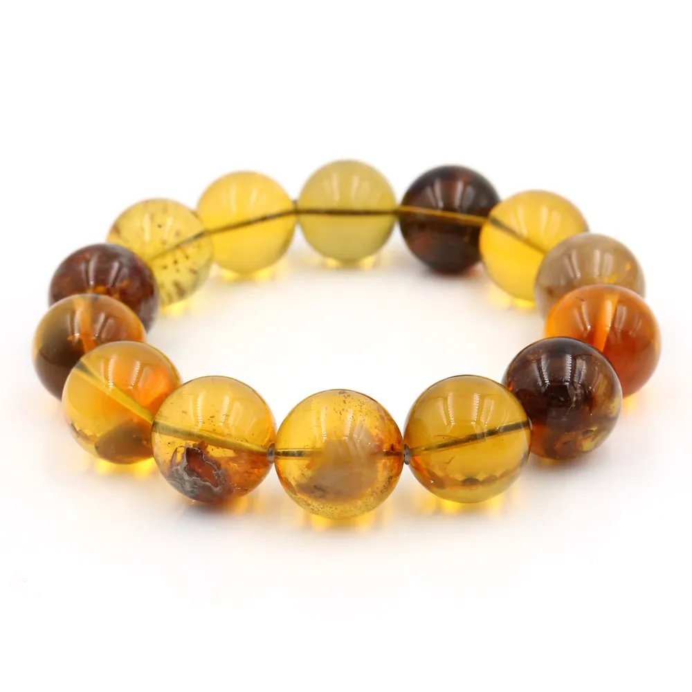 【JA-ME】天然琥珀頂級茶珀多寶手珠16-16.5mm 33.4克(年終慶/聖誕節/交換禮物/現貨/僅此一件)