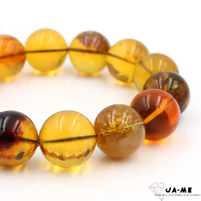 【JA-ME】天然琥珀頂級茶珀多寶手珠16-16.5mm 33.4克(年終慶/聖誕節/交換禮物/現貨/僅此一件)