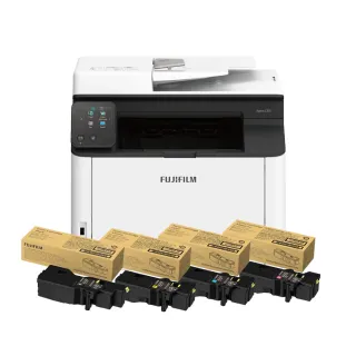 【FUJIFILM 富士軟片】搭1黑3彩高容量碳粉★Apeos C325z 彩色雷射雙面無線S-LED傳真掃描複合印表機