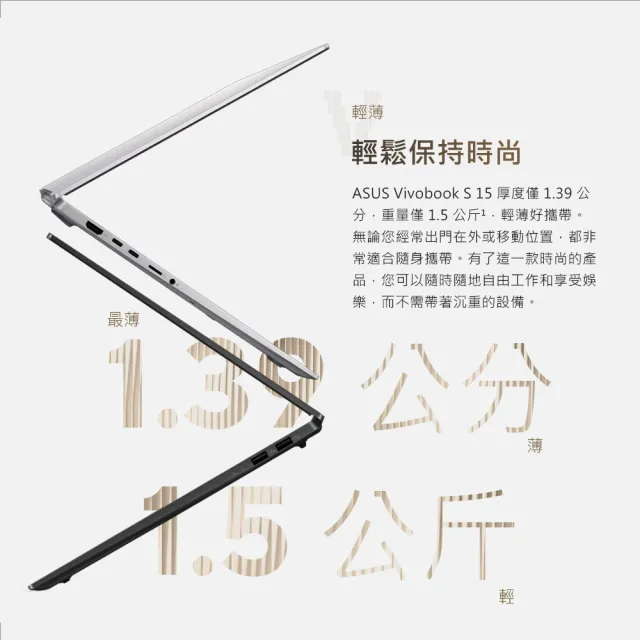 【ASUS 華碩】筆電包/滑鼠組★15.6吋Ryzen AI 9輕薄筆電(Vivobook S M5506WA/AI 9 365/24G/512GB/W11/OLED)