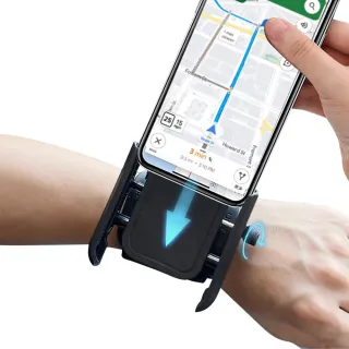 【QIDINA】超方便360度旋轉多用途手腕手機架-F(手機支架 運動手腕 手機臂套 手機腕套 手臂手機架)