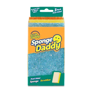【Scrub Daddy 微笑老爹】雙面小妹菜瓜布(彩色3入)