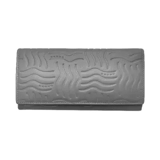 【CROSS】台灣總經銷 限量1折 頂級小牛皮女用長夾 第一夫人系列 全新專櫃展示品(大象灰 送禮盒提袋)