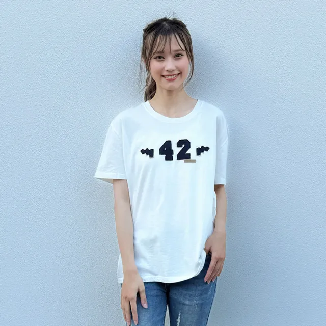【Hana Mokuba】花木馬日系女裝圓領數字貼布T恤(T恤)