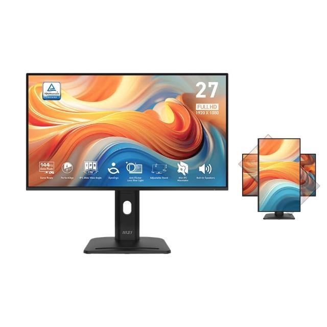 【MSI 微星】PRO MP275PG E14 美型螢幕27型/FHD/144Hz/IPS/1ms