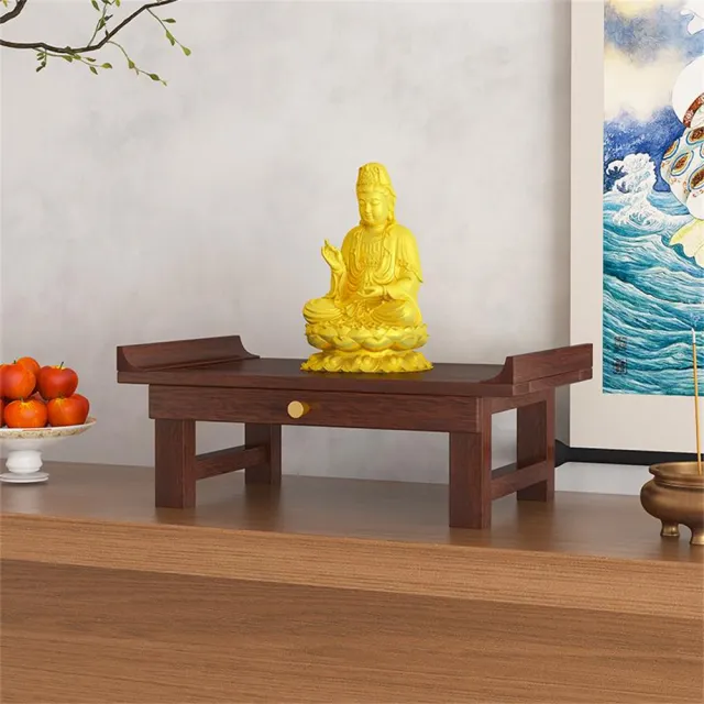 【超微米】實木佛龕 財神爺供桌 香案神台 觀音佛像供座台 神龕(實木供奉台 60長)