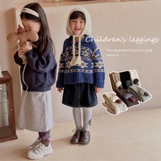 【MANI 瑪尼】童裝女童立體玩偶蘑菇針織兒童褲襪(女童秋冬針織襪 立體玩偶褲襪 韓系可愛風)