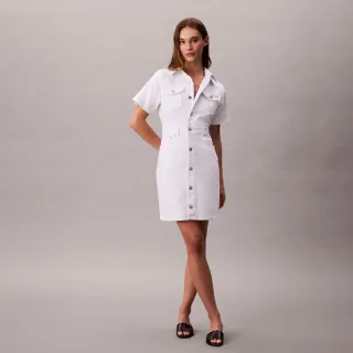 【CALVIN KLEIN】官方旗艦館CK 卡車款連身裙_裸色