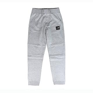 【The North Face】The North Face 字母膠印LOGO棉質慢跑長褲(亮灰x黑/男款)