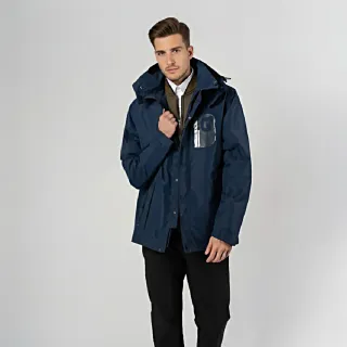 【GFoneone】男極地防水透濕外套-銀藍(機能外套防風外套 防水/透濕/防潑水/防汙漬/保暖)