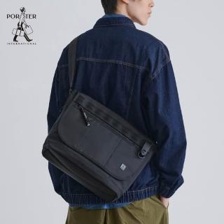【PORTER INTERNATIONAL】自信經典NEW HEAT郵差包(黑)