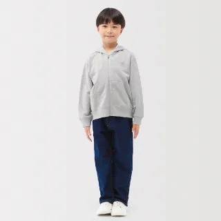 【MUJI 無印良品】兒童裏毛拉鍊連帽外套(灰色/淺米/深藍)
