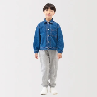 【MUJI 無印良品】兒童裏毛休閒褲(灰色/淺米/深藍)