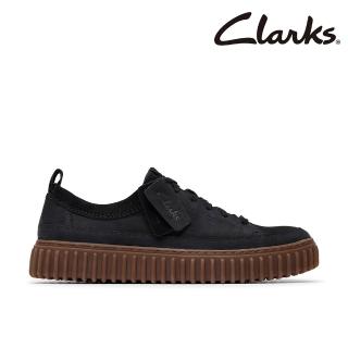 【Clarks】男鞋 Torhill Lace 羅紋厚底餅乾鞋 休閒鞋(CLM83470C)
