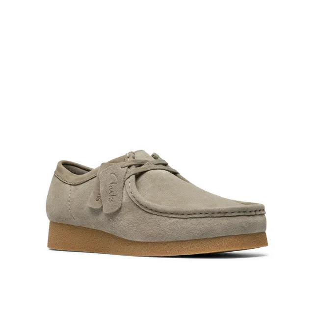 【Clarks】男鞋 Wallabee EVO 原創工藝兩眼孔袋鼠鞋 休閒鞋(CLM83447C)