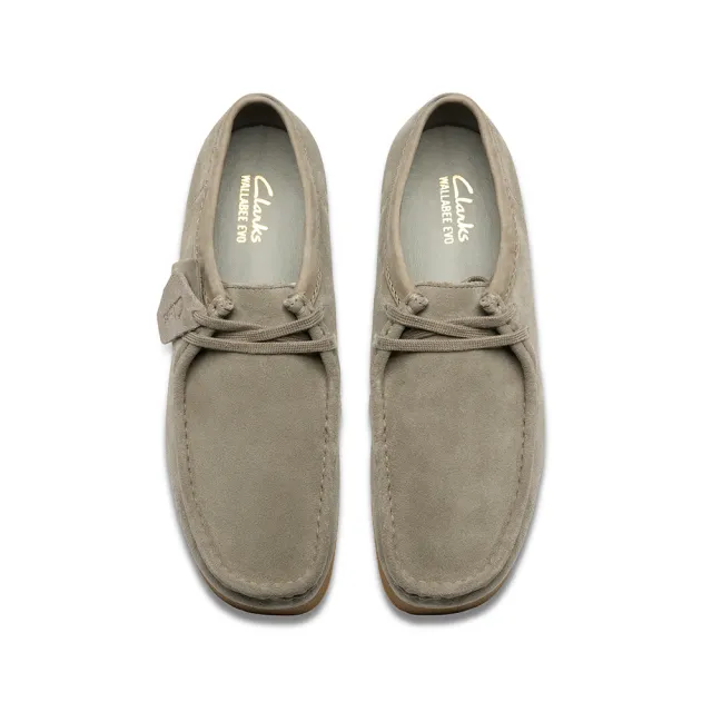 【Clarks】男鞋 Wallabee EVO 原創工藝兩眼孔袋鼠鞋 休閒鞋(CLM83447C)