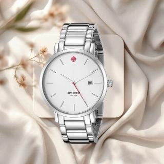 【KATE SPADE】1YRU0008 時尚簡約造型設計 日本機芯 日期視窗顯示 不鏽鋼 女款 手錶(時尚簡約造型設計)