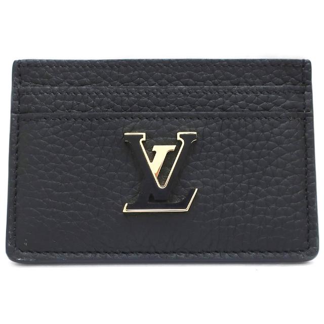 【Louis Vuitton 路易威登】Capucines 黑色 柔軟粒面皮革 名片夾 卡夾(M83358)