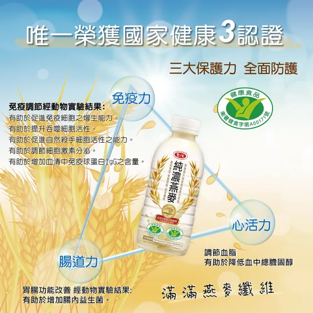 【愛之味】2箱組-愛之味 純濃燕麥(340ml*12入)  (TQF微笑標章)