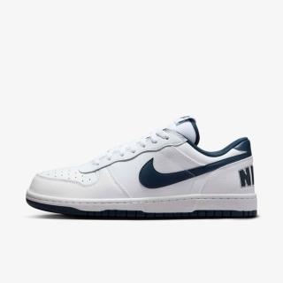 【NIKE 耐吉】耐吉 Big Low 男 運動休閒鞋 低筒 基本款 舒適 白 深藍(355152-140)