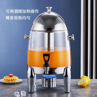 【萊寶】商用不銹鋼咖啡鼎 酒店自助果汁桶電熱牛奶鼎飲料機帶龍頭透明12L(大容量/可加熱保溫)