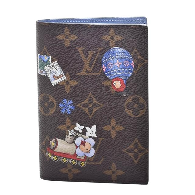 LV LOUIS VUITTON路易威登 M15320 聖誕限定 Vivienne Wintery Travel 系列 Monogram 帆布護照夾