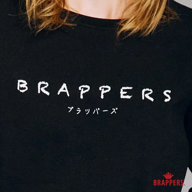 【BRAPPERS】女款 手寫日文logo印花T(黑)