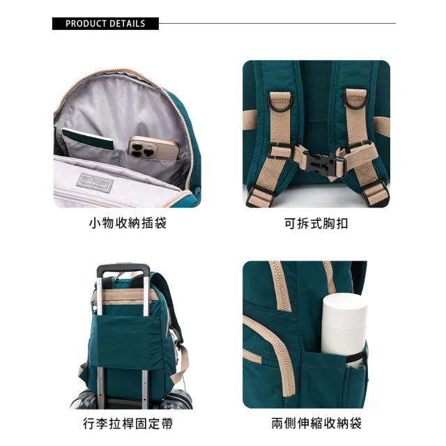 【金安德森】迷霧森林 休閒機能後背包(藍綠)