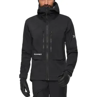 【Mammut 長毛象】Eiger Nordwand Pro 極限艾格防水防風連帽軟殼外套 黑色 男款 #1011-02680