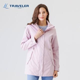 【TRAVELER 旅行者】女款Gore-Tex單件式防水外套｜252TR112(GORE TEX/防水外套/可銜拉/中長版)
