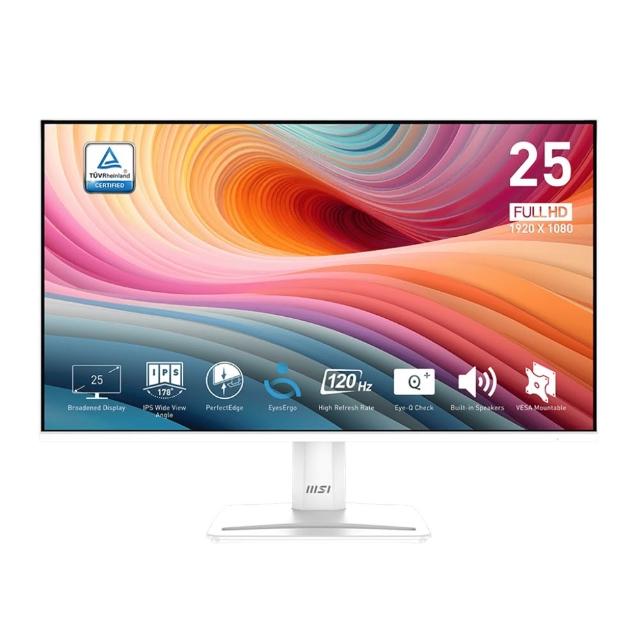 5入組★【MSI 微星】PRO MP251W E2 25型 IPS 120Hz 美型螢幕(內建喇叭/TUV護眼)