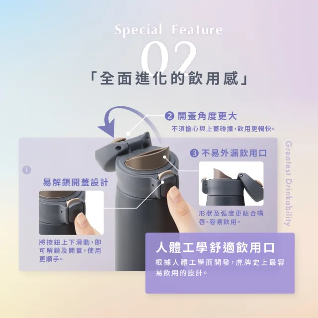 【TIGER 虎牌】雙層不鏽鋼保溫瓶750ml(MTR-W075彈蓋真空/大容量/保溫保冰)
