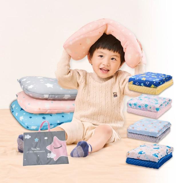 【PeNi培婗】3D超透氣冬季保暖3件套_成長枕+床墊+安心豆毯S(2-6歲適用 冬季保暖3件套)