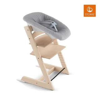 【STOKKE 官方直營】Tripp Trapp成長椅新生兒組合-櫸木 天然色&水洗白(兒童/餐椅/學習椅)