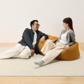 【MUJI 無印良品】懶骨頭沙發.長形/聚酯平織(芥黃/卡其/深藍)