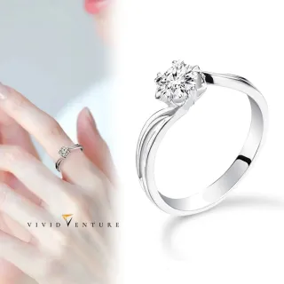 【Vividventure 亞帝芬奇】GIA 30分 FSI2 3VG 八心八箭 天然鑽石 真鑽 戒指 愛(14K金台)
