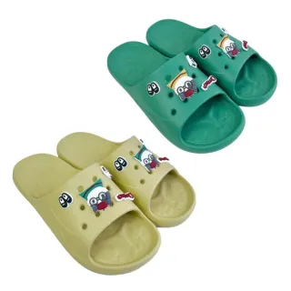 【Kusuguru Japan】日本眼鏡貓 洞洞鞋 輕量防水雲朵厚底拖鞋 附鞋扣-折耳貓款