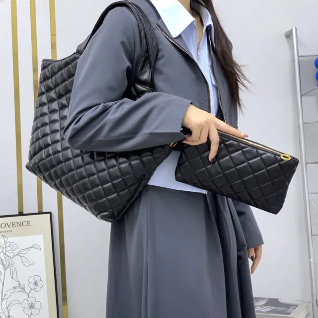 【MoonDy】雙11 包包 菱格包 子母包 托特包 單肩包 肩背包 手提包 大容量 通勤背包 休閒百搭 百