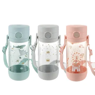 【Richell 利其爾】大飲口直飲水杯450ml(背帶 直飲水杯 學習水杯)