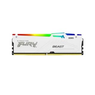 【Kingston 金士頓】FURY Beast RGB DDR5 5600 64GB PC 記憶體 白 KF556C36BWEAK2-64 *超頻(32GB x2)