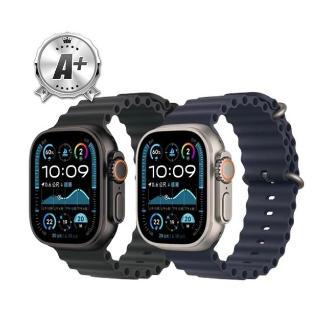 【Apple】A+級福利品 Watch Ultra 2 49mm GPS+行動網路(鈦金屬錶殼搭配海洋錶帶/LTE)