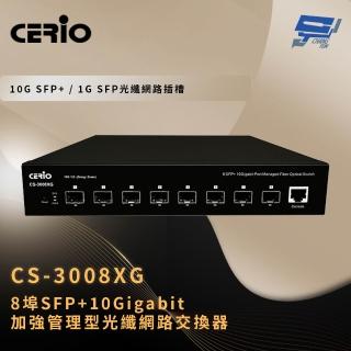 【CHANG YUN 昌運】CERIO 智鼎 CS-3008XG 8埠SFP+10Gigabit 加強管理型光纖網路交換器