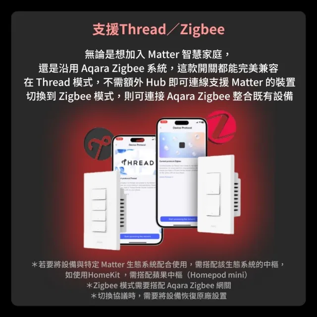 【Sioh 惜】Aqara H2 智能開關 雙鍵 1個迴路＋1個無線按鍵(支援Apple Homekit/Matter)